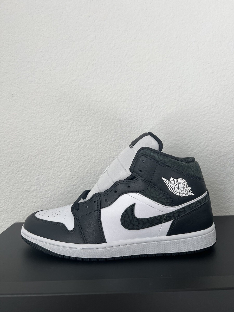 靴 NIKE air jordan 1 mid \"panda elephant\" Nike Air Jordan 1 Mid SE 'Panda Elephant' White Black FB9911