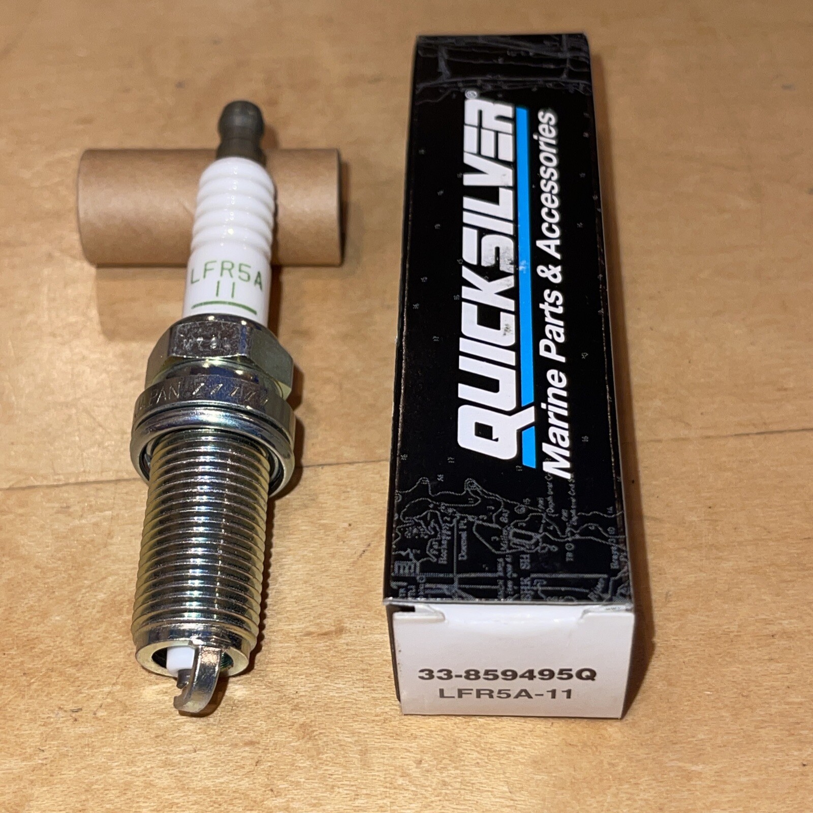 QUICKSILVER MERCURY MARINE SPARK PLUG BY NGK LFR5A-11P/N 33-859495Q.