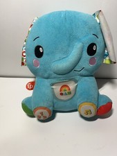 Fisher Price Elephant Interactive Educational Plush Toy Working Preowned Clean