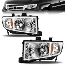 Chrome Headlight Assembly For 2006-2014 Honda Ridgeline EX LX RT RTL RTS RTX