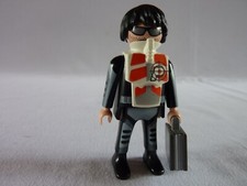 PLAYMOBIL AGENT SECRET  ET MALETTE POLICE COMMISSARIAT PERSONNAGE