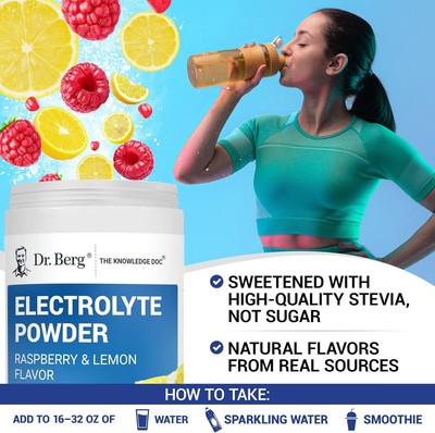 Zero Sugar Hydration Keto Electrolyte Powder -  Enhanced w/ 1000 mg of Potassium