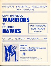 1967 San Francisco Warriors vs  Hawks NBA Playoff Program NBA9