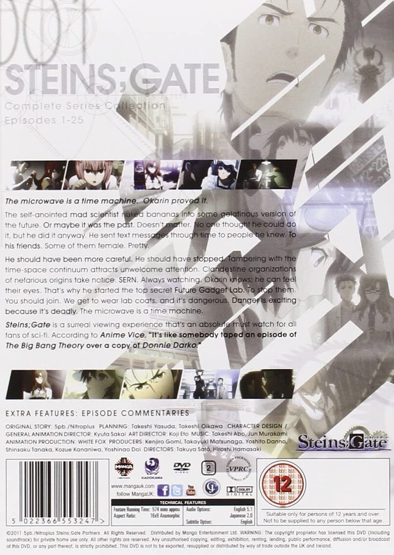 STEINS;GATE Complete DVD-BOX (25 episodes, 625 min.) Steins;Gate