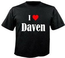T-Shirt I Love Daven für Damen Herren und Kinder versch. Farben