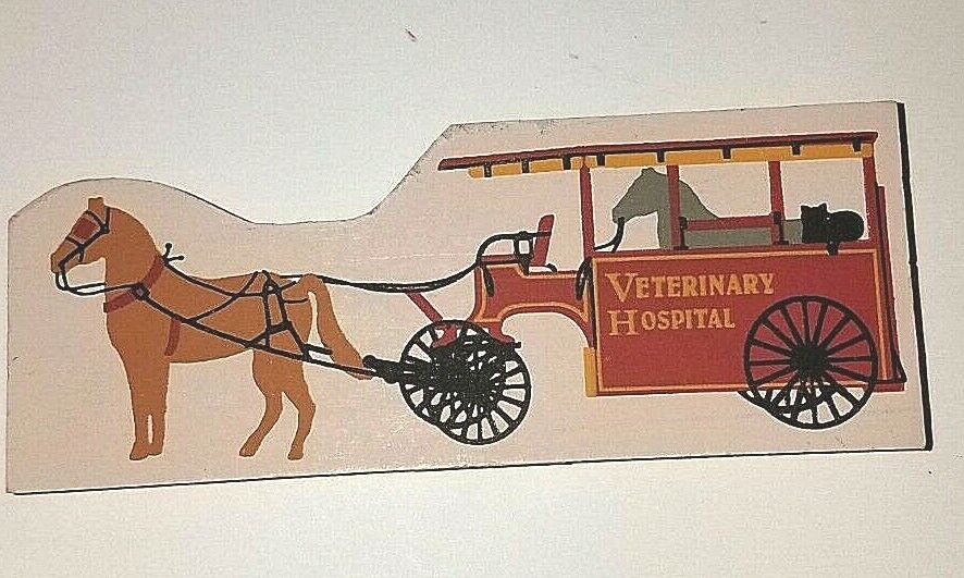 The Cats Meow Horse and Buggy Veterinary Hospital " x " x  .5" | eBay