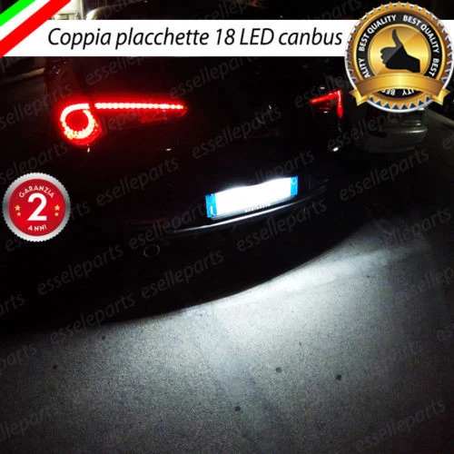 PLACCHETTE A LED LUCI TARGA 18 LED SPECIFICHE ALFA ROMEO GIULIETTA 6000K NOERROR