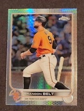 2022 Topps Chrome Base Prism Refractor #26 Brandon Belt - San Francisco Giants