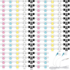 300 Packs Bulk Earbuds Headphones Earphones Kids in Ear Earbuds Colorful Classro