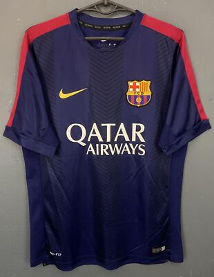 MEN'S NIKE FC BARCELONA 2014/2015 TRAINING FOOTBALL SOCCER SHIRT