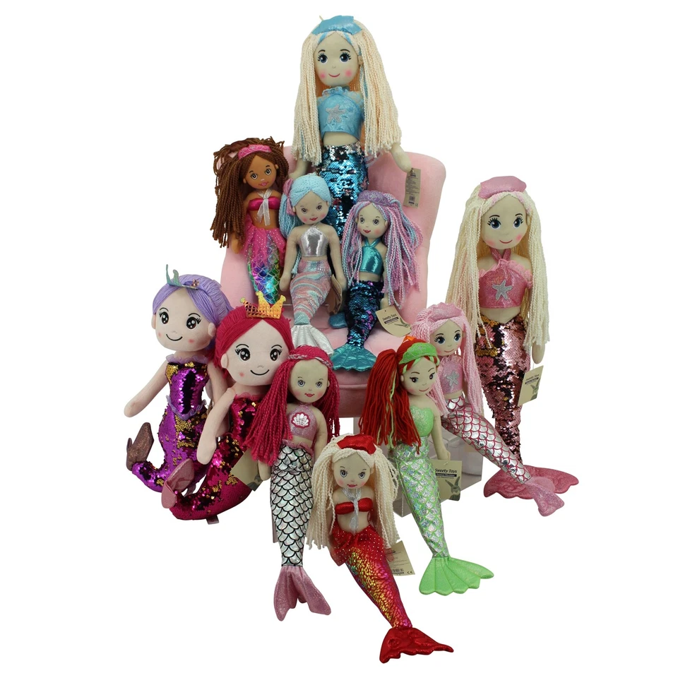 Sweety Toys Meerjungfrau Plüschtier Puppe Stoffpuppe in verschiedene Designs