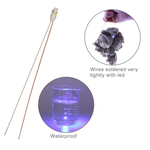 30 Micro Étanche Pré-soudé Smd Led Rouge 20cm Couverture en résine Imperméable - Photo 5/7