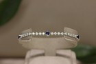 5Ct Blue Sapphire & Diamond Lab Created Tennis Bracelet In 14K White Gold Plated