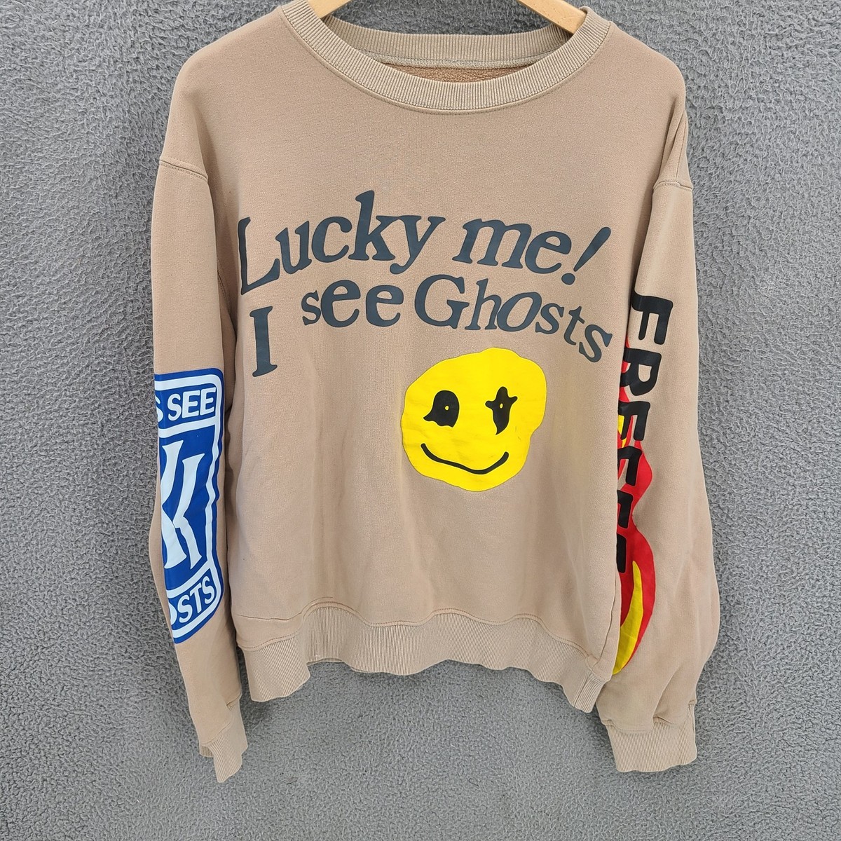 CPFM XYZ Kids See Ghosts Sweatshirt Men's XL Beige Camp Flog Gnaw