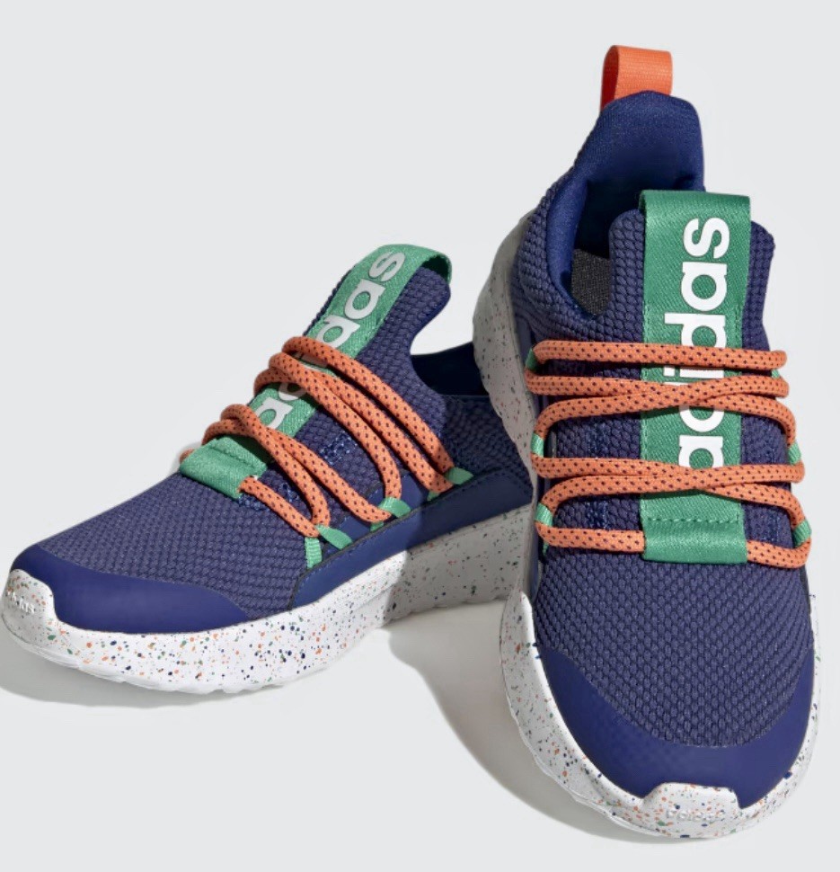 ADIDAS BOYS LITE RACER ADAPT 5.0 SHOES BLUE ORANGE & GREEN – SIZE 2 ADIDAS BOYS LITE RACER ADAPT 5.0 SHOES BLUE ORANGE & GREEN – SIZE 2