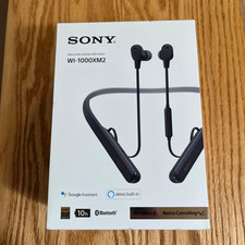 SONY WI-1000XM2 Black Noise Cancelling Bluetooth Earphones Wireless Japan Used