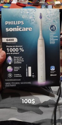 Philips Sonicare 6400 Electric Toothbrush White Bluetooth Pressure Control