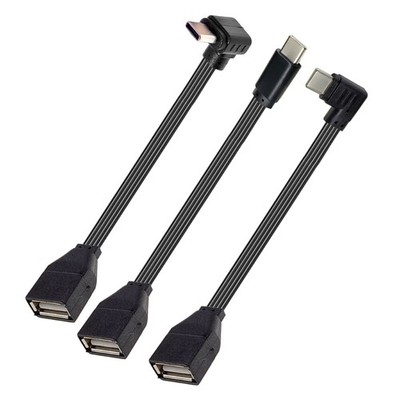 Flat Design Type C to USB Female OTG Cable Supports 480Mbps Data Sync Charging