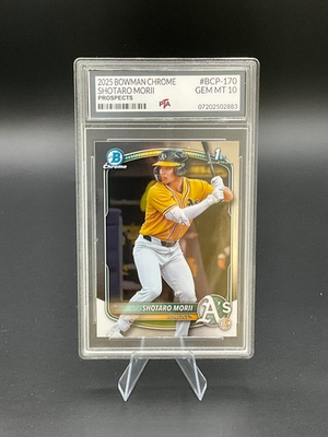#ad 2025 Bowman Chrome BCP170 SHOTARO MORII A#x27;S 1ST BOWMAN GEM MINT PTA 10🔥 $29.99