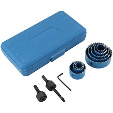 11 Pièces/Ensemble Kit de Coupe de Scie Cloche 19-64 mm Bois Métal Alliages3732