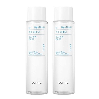 SCINIC The Simple Vegan Calming Toner 145ml (2 pack)