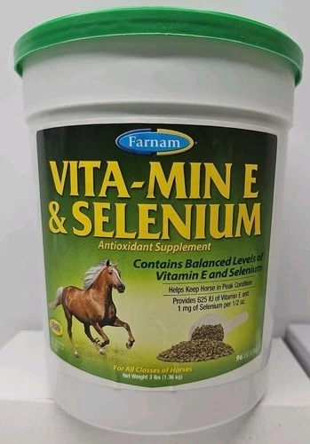 Farnam Vita-Min E & Selenium Antioxidant Supplement, 3 pounds, 96 Day . Horse