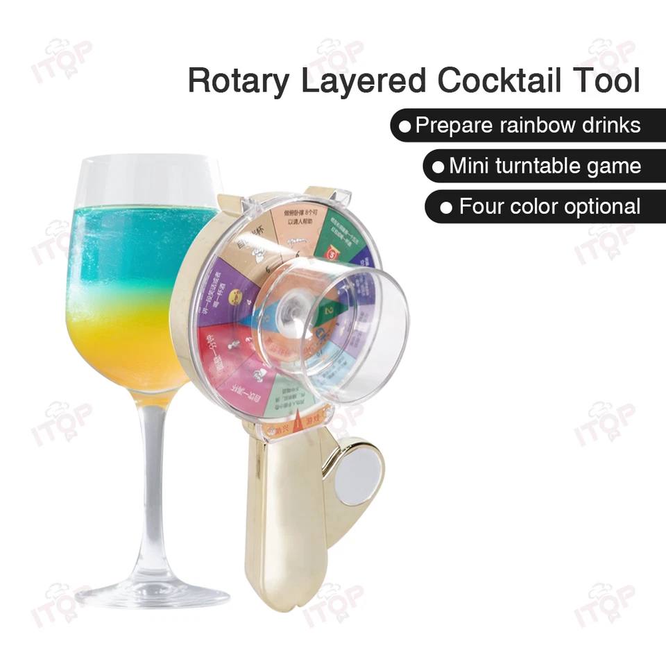 Cocktail Tool Rotary Layered Rainbow Cocktail Wine Maker Bar Tool Party Game - Image 3 of 4