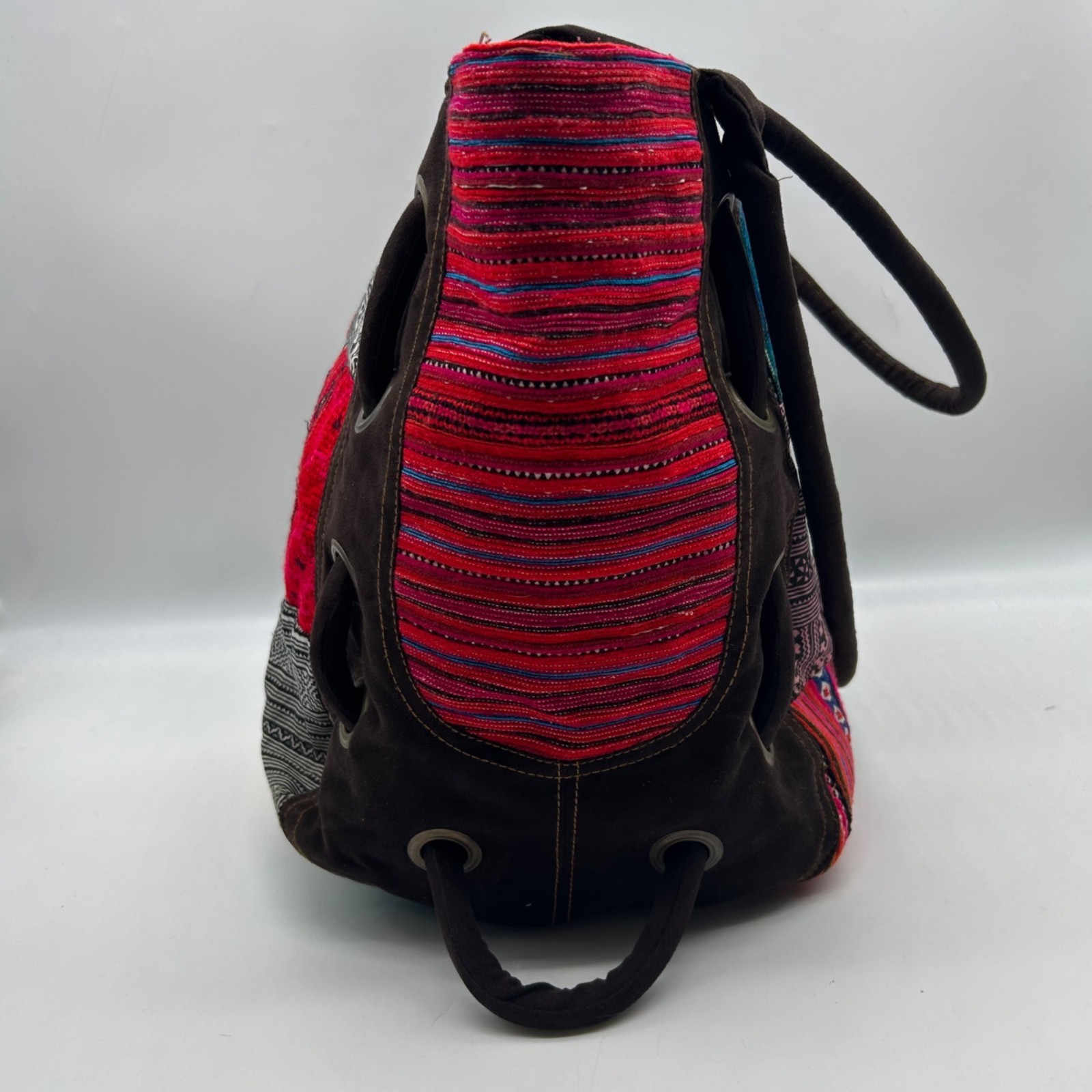 Handmade Bohemian- Style Patchwork Backpack - image 4