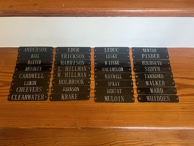 Cleveland Crusaders Original Locker Plaques (1974-1975 and 1975-1976 seasons)