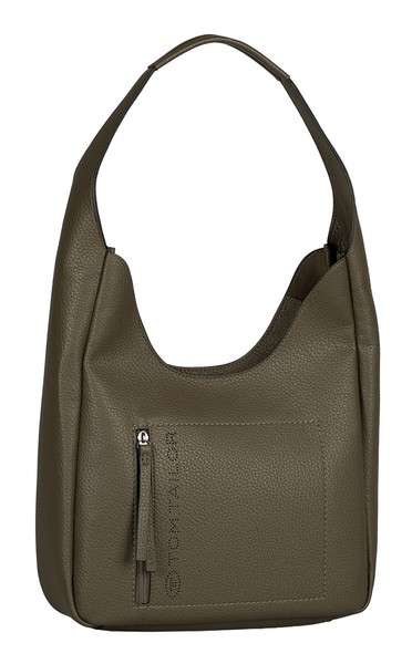 TOM Tailor Analisa Hobo Bag M Schultertasche Tasche Khaki DunkelgrüN Neu-image