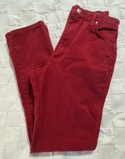 Vintage 90s Wrangler 14MWZ Woman  s Cowgirl Cut Red Denim Jeans Size 13x34