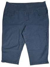 TIME  TRU Medium Denim Blue Pull On Stretch Capri Jegging Women  s Size L 12/14