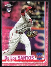 2019 Topps Chrome ENYEL DE LOS SANTOS Pink Refractor Rookie Card RC 105 Phillies