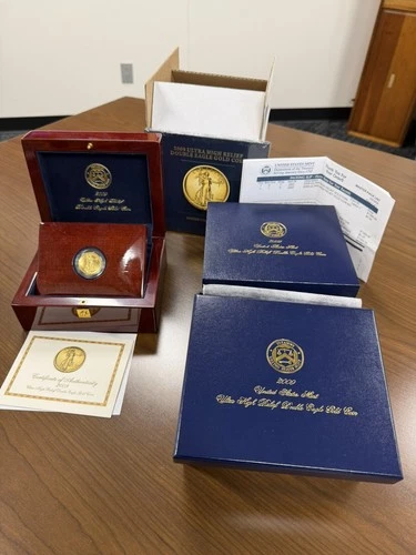 2009 Ultra High Relief Double Eagle US Mint $20 Gold 1 Oz .999 Box & COA
