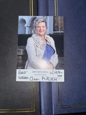 ANN MITCHELL Hand Signed BBC Eastenders Autograph Cast Card CORA CROSS - Image 1 of 4