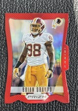 🔥BRIAN ORAKPO 2012 PRIZM DIE-CUT COLOR MATCH RED REFRACTOR!🔥REDSKINS!