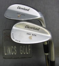 Set of 2 Cleveland 588 RTX Gap & Sand Wedges Regular Steel Shafts*