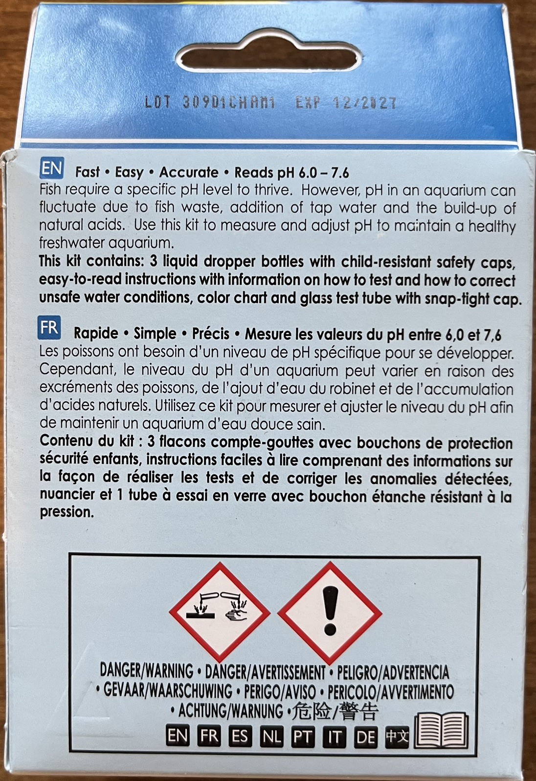 API pH Test & Adjuster Kit 250-Tests Freshwater Fish Aquarium Water NEW IN BOX