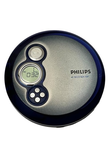 Philips AX2412/17 Portable CD Player ESP Discman Working Blue FREE SHIPPING