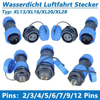 IP68 Wasserdicht 2-12 Pins Luftfahrt Stecker Panel Connector Kabel Connector