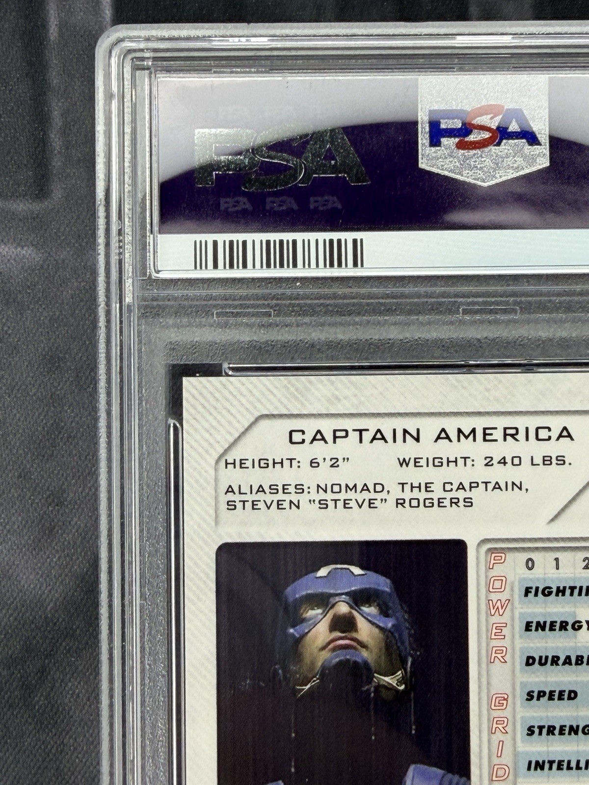 2023 Marvel Platinum Captain America #13 John Stanko Green Rainbow Auto PSA 9 view 14