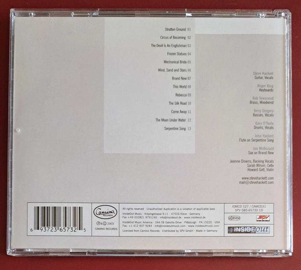 Steve Hackett - To Watch the Storms CD (UK) 2003 Foto 2 de 3