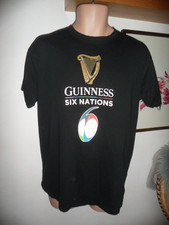 Black Guinness  six nations T-shirt  size M relaxed fit