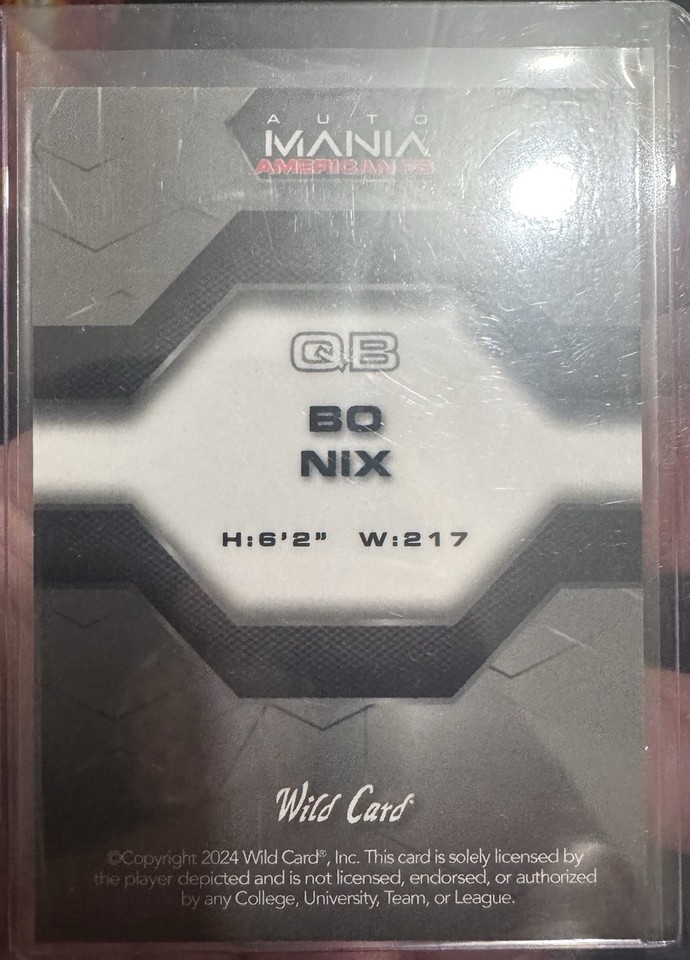 2023 BLAKE CORUM 1/1 PRC Wild Card Wild Chrome Michigan Rams WCF-A