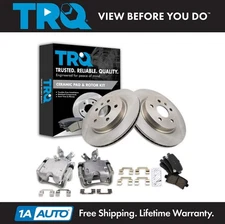 TRQ Rear Brake Calipers Ceramic Pads Rotors for LaCrosse Regal Impala Malibu
