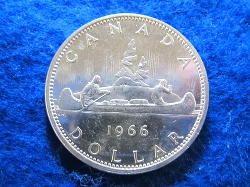 1966 Canada Silver Dollar - Nice Bright Uncirculated