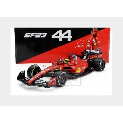 1:18 BURAGO Ferrari F1 Sf-23 #44 Fiorano 2025 Lewis Hamilton +Pilot BU16812-H - Immagine 2 di 2