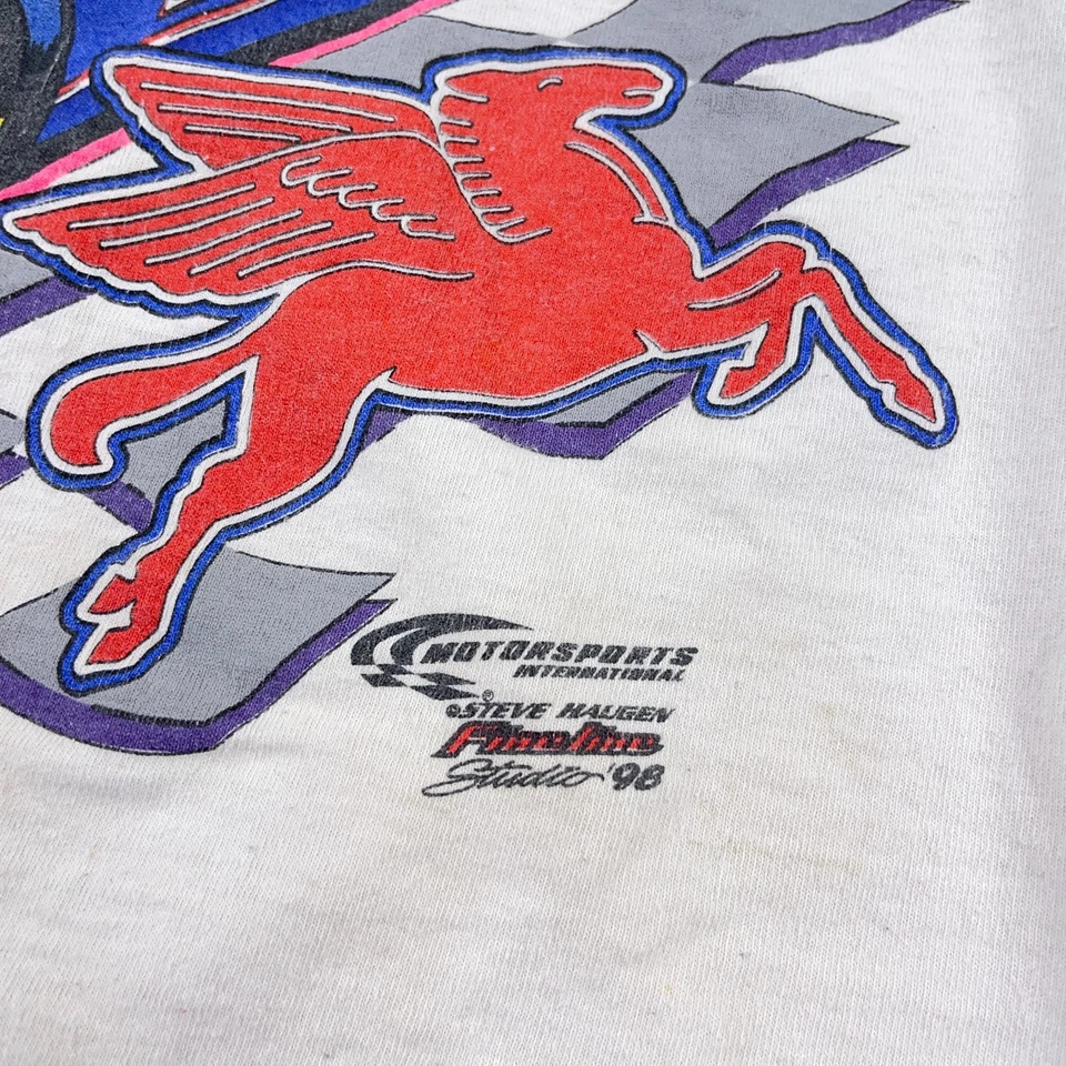 Vintage Jeremy Mayfield Shirt Men Large All Over Print Nascar Tee AOP Grunge * - Image 4 of 4