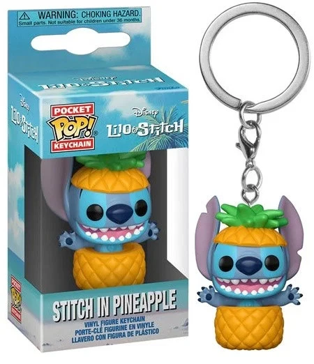 Disney : Lilo & Stitch - Pop! Pocket - Porte-clé Stitch in Pineapple - Funko - Photo 1/1