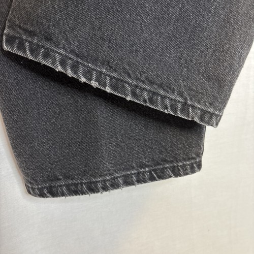 Jeans de mezclilla negros vintage años 90 Levis 505 corte regular talla 42x29 hechos en EE. UU. - Imagen 11 de 15
